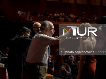 Director Francis Ford Coppola attends the Francis Ford Coppola Masterclass during the 19th Rome Film Festival at Sala Sinopoli in Rome, Ital...