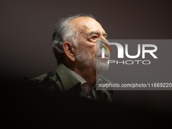 Director Francis Ford Coppola attends the Francis Ford Coppola Masterclass during the 19th Rome Film Festival at Sala Sinopoli in Rome, Ital...