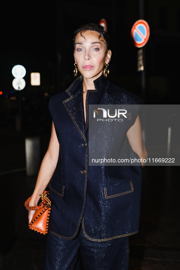 Vittoria Schisano attends the Etro Fashion Show during the Milan Womenswear Spring/Summer 2025 in Milan, Italy, on September 18, 2024. 