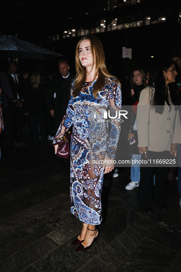 Valentina Ferragni attends the Etro Fashion Show during the Milan Womenswear Spring/Summer 2025 in Milan, Italy, on September 18, 2024 