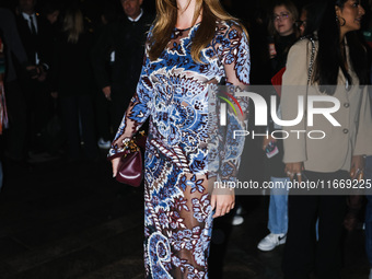 Valentina Ferragni attends the Etro Fashion Show during the Milan Womenswear Spring/Summer 2025 in Milan, Italy, on September 18, 2024 (