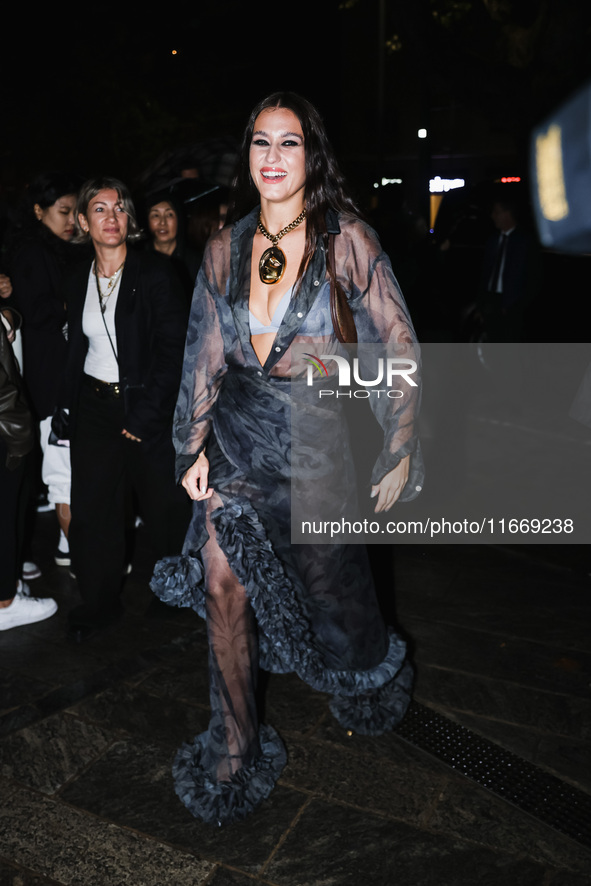 Gaia attends the Etro Fashion Show during the Milan Womenswear Spring/Summer 2025 in Milan, Italy, on September 18, 2024 