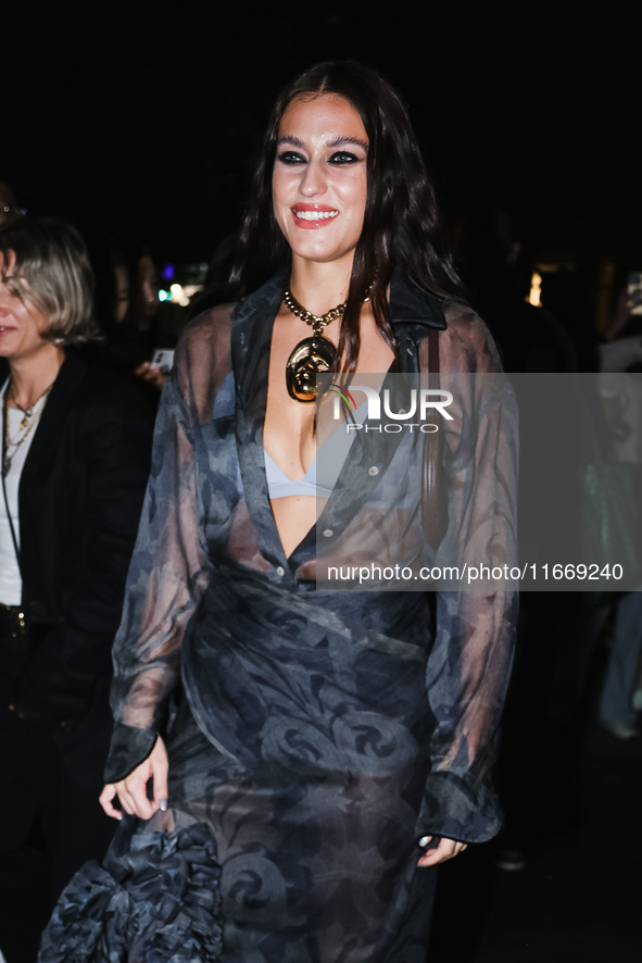 Gaia attends the Etro Fashion Show during the Milan Womenswear Spring/Summer 2025 in Milan, Italy, on September 18, 2024 