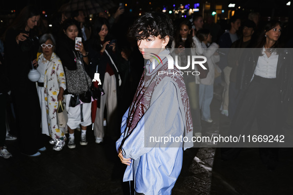 Ariete attends the Etro Fashion Show during the Milan Womenswear Spring/Summer 2025 in Milan, Italy, on September 18, 2024 