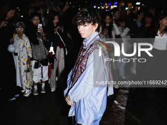 Ariete attends the Etro Fashion Show during the Milan Womenswear Spring/Summer 2025 in Milan, Italy, on September 18, 2024 (