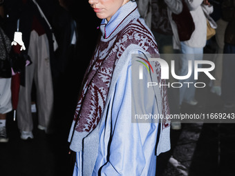 Ariete attends the Etro Fashion Show during the Milan Womenswear Spring/Summer 2025 in Milan, Italy, on September 18, 2024 (