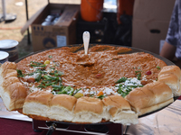 Pav Bhaji is at a food stall during the Sree Ganesh Chaturthi Mahotsav festival in Brampton, Ontario, Canada, on September 14, 2024. Pav Bha...