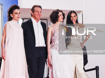 Dennis Quaid, Coralie Fargeat, Margaret Qualley, and Demi Moore attend the red carpet for the premiere of The Substance during the 77th Fest...