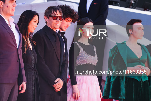 Sean Baker and Mikey Madison attend the red carpet for the premiere of Anora during the 77th Festival de Cannes in Cannes, France, on May 21...