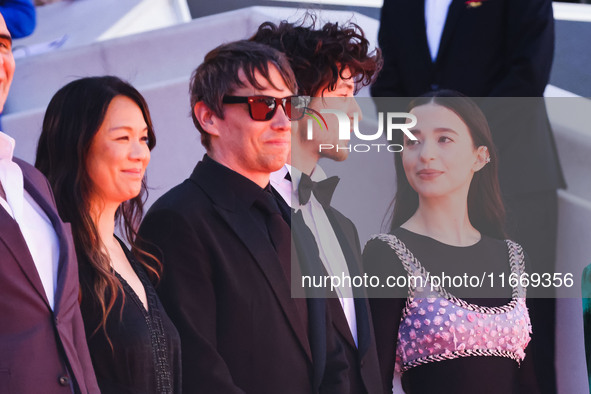 Sean Baker and Mikey Madison attend the red carpet for the premiere of Anora during the 77th Festival de Cannes in Cannes, France, on May 21...