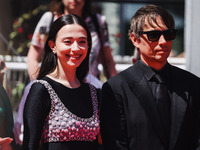 Sean Baker and Mikey Madison attend the red carpet for the premiere of Anora during the 77th Festival de Cannes in Cannes, France, on May 21...