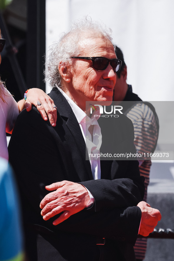 Abel Ferrara attends the red carpet for the premiere of Anora during the 77th Festival de Cannes in Cannes, France, on May 21, 2024 