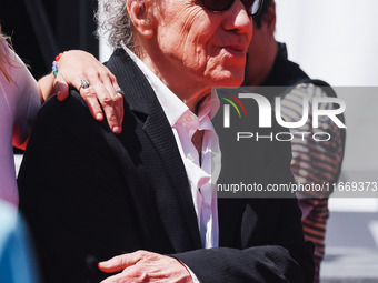 Abel Ferrara attends the red carpet for the premiere of Anora during the 77th Festival de Cannes in Cannes, France, on May 21, 2024 (