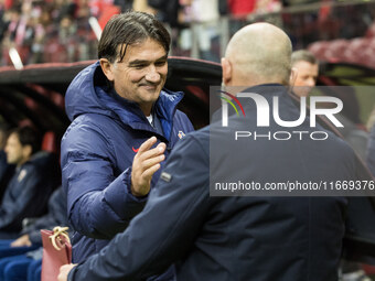 Coach Zlatko Dalic , Coach Michal Probierz  during UEFA Nations League match Poland vs Croatia in Warsaw Poland on 15 October 2024. (