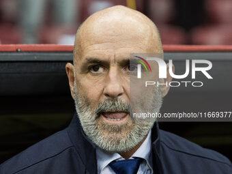 Coach Michal Probierz during UEFA Nations League match Poland vs Croatia in Warsaw Poland on 15 October 2024. (