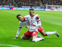 Michael Ameyaw , Sebastian Szymanski  goal celebration during UEFA Nations League match Poland vs Croatia in Warsaw Poland on 15 October 202...