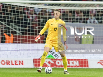 Marcin Bulka  during UEFA Nations League match Poland vs Croatia in Warsaw Poland on 15 October 2024. (