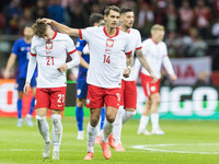 Nicola Zalewski , Jakub Kiwior  during UEFA Nations League match Poland vs Croatia in Warsaw Poland on 15 October 2024. (