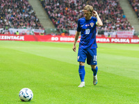 Luka Modric  during UEFA Nations League match Poland vs Croatia in Warsaw Poland on 15 October 2024. (