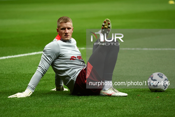 Bartosz Mrozek of Poland before UEFA Nations League football match Poland - Croatia at National Stadium in Warsaw, Poland on October 15, 202...