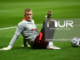 Bartosz Mrozek of Poland before UEFA Nations League football match Poland - Croatia at National Stadium in Warsaw, Poland on October 15, 202...