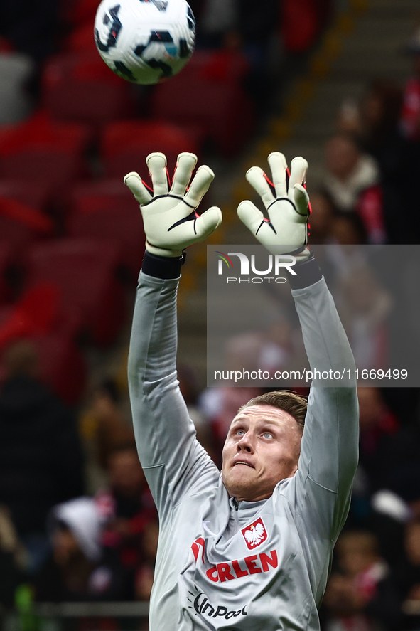 Marcin Bulka of Poland before UEFA Nations League football match Poland - Croatia at National Stadium in Warsaw, Poland on October 15, 2024....