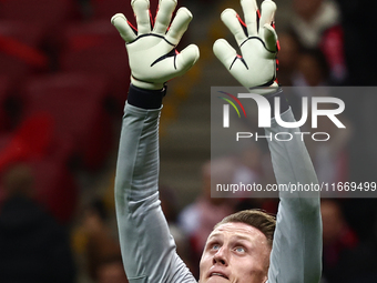 Marcin Bulka of Poland before UEFA Nations League football match Poland - Croatia at National Stadium in Warsaw, Poland on October 15, 2024....