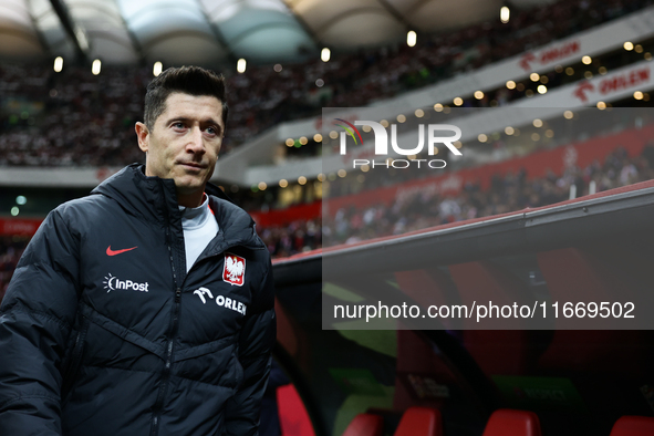 Robert Lewandowski of Poland before UEFA Nations League football match Poland - Croatia at National Stadium in Warsaw, Poland on October 15,...