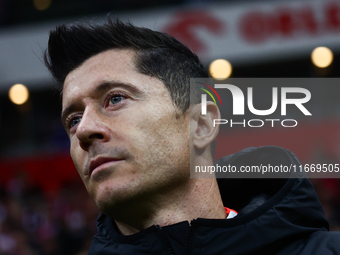 Robert Lewandowski of Poland before UEFA Nations League football match Poland - Croatia at National Stadium in Warsaw, Poland on October 15,...