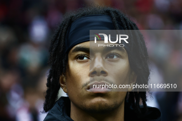 Maximillian Oyedele of Poland before UEFA Nations League football match Poland - Croatia at National Stadium in Warsaw, Poland on October 15...