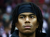 Maximillian Oyedele of Poland before UEFA Nations League football match Poland - Croatia at National Stadium in Warsaw, Poland on October 15...