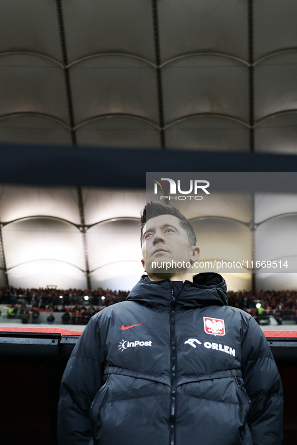 Robert Lewandowski of Poland before UEFA Nations League football match Poland - Croatia at National Stadium in Warsaw, Poland on October 15,...