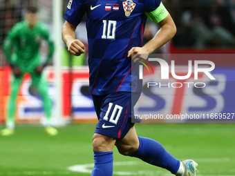 Luka Modric of Croatia during UEFA Nations League football match Poland - Croatia at National Stadium in Warsaw, Poland on October 15, 2024....