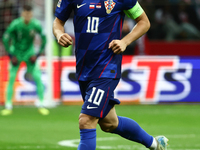 Luka Modric of Croatia during UEFA Nations League football match Poland - Croatia at National Stadium in Warsaw, Poland on October 15, 2024....