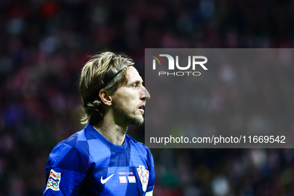 Luka Modric of Croatia during UEFA Nations League football match Poland - Croatia at National Stadium in Warsaw, Poland on October 15, 2024....