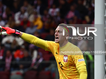 Marcin Bulka of Poland during UEFA Nations League football match Poland - Croatia at National Stadium in Warsaw, Poland on October 15, 2024....