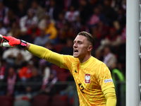 Marcin Bulka of Poland during UEFA Nations League football match Poland - Croatia at National Stadium in Warsaw, Poland on October 15, 2024....