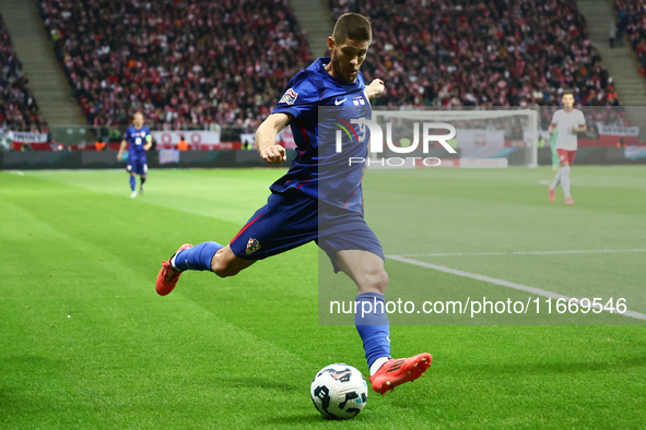 Andrej Kramaric of Croatia during UEFA Nations League football match Poland - Croatia at National Stadium in Warsaw, Poland on October 15, 2...