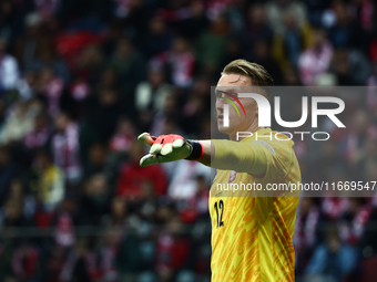 Marcin Bulka of Poland during UEFA Nations League football match Poland - Croatia at National Stadium in Warsaw, Poland on October 15, 2024....