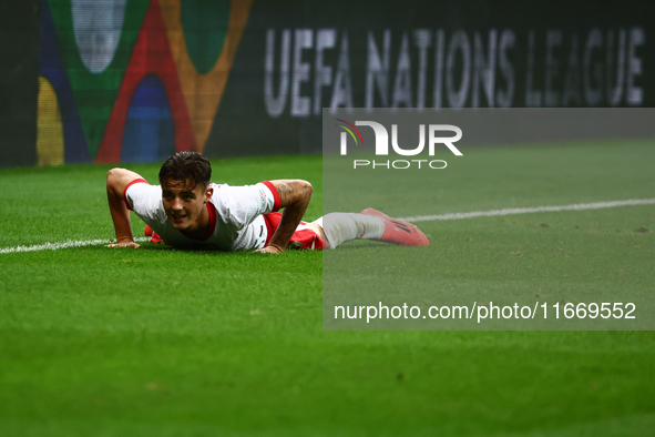 Kacper Urbanski of Poland during UEFA Nations League football match Poland - Croatia at National Stadium in Warsaw, Poland on October 15, 20...