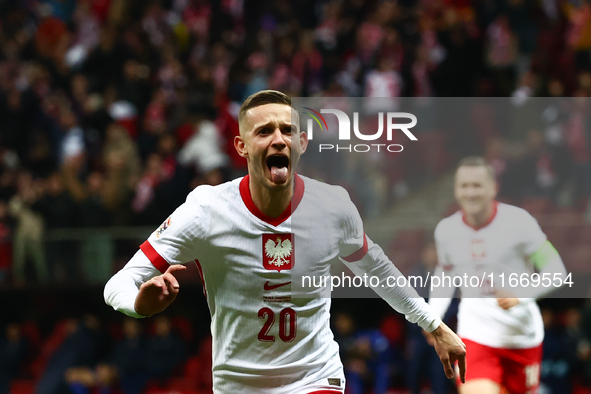 Sebastian Szymanski of Poland during UEFA Nations League football match Poland - Croatia at National Stadium in Warsaw, Poland on October 15...