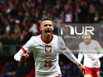 Sebastian Szymanski of Poland during UEFA Nations League football match Poland - Croatia at National Stadium in Warsaw, Poland on October 15...