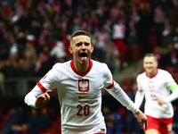 Sebastian Szymanski of Poland during UEFA Nations League football match Poland - Croatia at National Stadium in Warsaw, Poland on October 15...