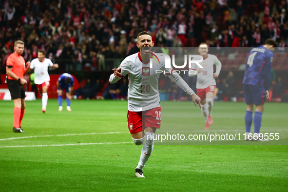 Sebastian Szymanski of Poland during UEFA Nations League football match Poland - Croatia at National Stadium in Warsaw, Poland on October 15...