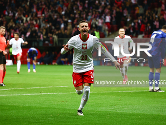 Sebastian Szymanski of Poland during UEFA Nations League football match Poland - Croatia at National Stadium in Warsaw, Poland on October 15...