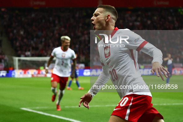 Sebastian Szymanski of Poland during UEFA Nations League football match Poland - Croatia at National Stadium in Warsaw, Poland on October 15...