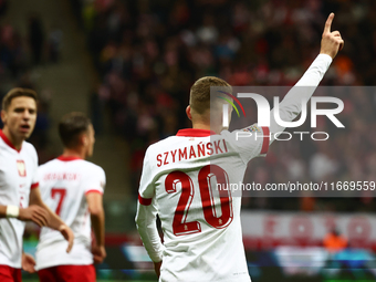 Sebastian Szymanski of Poland during UEFA Nations League football match Poland - Croatia at National Stadium in Warsaw, Poland on October 15...