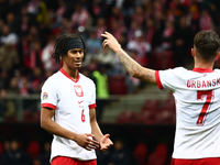 Maximillian Oyedele of Poland during UEFA Nations League football match Poland - Croatia at National Stadium in Warsaw, Poland on October 15...