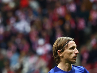 Luka Modric of Croatia during UEFA Nations League football match Poland - Croatia at National Stadium in Warsaw, Poland on October 15, 2024....