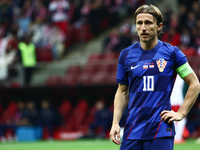 Luka Modric of Croatia during UEFA Nations League football match Poland - Croatia at National Stadium in Warsaw, Poland on October 15, 2024....